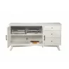 Alpine Furniture Flynn Sideboard in White - Front and Opened  - Alpine Furniture Flynn Sideboard in White - Front and Opened 