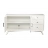 Alpine Furniture Flynn Sideboard in White - Front and Opened Empty