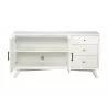 Alpine Furniture Flynn Sideboard in White - Front and Opened Empty - Alpine Furniture Flynn Sideboard in White - Front and Opened Empty
