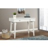 Alpine Furniture Flynn Mini/Large Desk in White - Angled Lifestyle