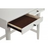 Alpine Furniture Flynn Mini/Large Desk in White - Drawer Opened