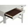 Alpine Furniture Flynn Mini/Large Desk in White - Drawer Opened - Alpine Furniture Flynn Mini/Large Desk in White - Drawer Opened