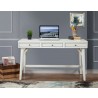 Alpine Furniture Flynn Large Desk in White - Front Lifestyle