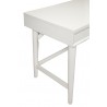 Alpine Furniture Flynn Large Desk in White - Leg Close-up