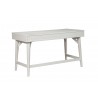 Alpine Furniture Flynn Large Desk in White - Back Angled