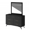 Alpine Furniture Flynn Mirror in Black - Angled