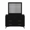 Alpine Furniture Flynn Mirror in Black - Front - Alpine Furniture Flynn Mirror in Black - Front