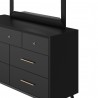 Alpine Furniture Flynn Dresser in Black - Angled - Close-up