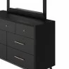 Alpine Furniture Flynn Mirror in Black - Edge Close-up - Alpine Furniture Flynn Mirror in Black - Edge Close-up