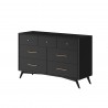 Alpine Furniture Flynn Dresser in Black - Angled