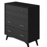 Alpine Furniture - Flynn Chest In Black - Angled View