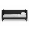 Alpine Furniture Flynn Mid Century Modern Twin Size Day Bed in Black - Front View - Alpine Furniture Flynn Mid Century Modern Twin Size Day Bed in Black - Front View