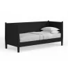 Alpine Furniture Flynn Mid Century Modern Twin Size Day Bed in Black - Angled View - Alpine Furniture Flynn Mid Century Modern Twin Size Day Bed in Black - Angled View