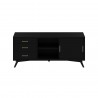 Flynn Large TV Console in Black -  Front