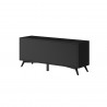 Flynn Large TV Console in Black -  Angled