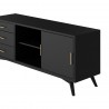 Flynn Large TV Console in Black -  Leg Close-up