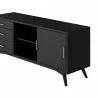 Flynn Large TV Console in Black -  Leg Close-up - Flynn Large TV Console in Black -  Leg Close-up