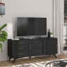 Flynn Large TV Console in Black -  Lifestyle