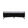 Alpine Furniture Flynn Bench in Black - Back View