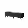 Alpine Furniture Flynn Bench in Black - Angled View - Alpine Furniture Flynn Bench in Black - Angled View