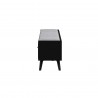 Alpine Furniture Flynn Bench in Black - Side