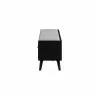 Alpine Furniture Flynn Bench in Black - Side - Alpine Furniture Flynn Bench in Black - Side
