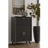 Alpine Furniture Flynn Large Bar Cabinet in Black - Lifestyle