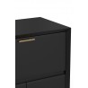 Alpine Furniture Flynn Large Bar Cabinet in Black - Edge