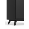 Alpine Furniture Flynn Large Bar Cabinet in Black - Leg Close-up