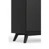 Alpine Furniture Flynn Large Bar Cabinet in Black - Leg Close-up - Alpine Furniture Flynn Large Bar Cabinet in Black - Leg Close-up