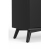 Flynn Small Bar Cabinet in Acorn oin Black - Leg Detail