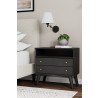 Alpine Furniture Flynn Large Nightstand in Black - Lifestyle