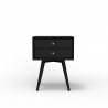Alpine Furniture Flynn Small Nightstand in Black - Front