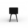 Alpine Furniture Flynn Small Nightstand in Black - Side