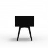 Alpine Furniture Flynn Small Nightstand in Black - Back