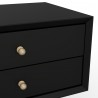 Alpine Furniture Flynn Small Nightstand in Black - Top Angled