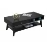 Alpine Furniture Flynn Coffee Table in Black - Angled with Decor - Alpine Furniture Flynn Coffee Table in Black - Angled with Decor