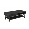 Alpine Furniture Flynn Coffee Table in Black - Angled