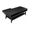 Alpine Furniture Flynn Coffee Table in Black - Angled