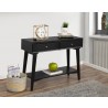 Alpine Furniture Flynn Console Table in Black - Angled Lifestyle