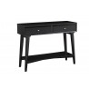 Alpine Furniture Flynn Console Table in Black - Angled View