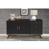 Alpine Furniture Flynn Sideboard in Black - Front Lifestyle