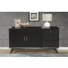 Alpine Furniture Flynn Sideboard in Black - Front Lifestyle - Alpine Furniture Flynn Sideboard in Black - Front Lifestyle