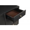 Alpine Furniture Flynn Sideboard in Black - Drawer Top Angled