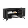 Alpine Furniture Flynn Sideboard in Black - Angled and Opened Drawer - Alpine Furniture Flynn Sideboard in Black - Angled and Opened Drawer