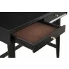 Alpine Furniture Flynn Mini/Large Desk in Black - Drawer Opened - Alpine Furniture Flynn Mini/Large Desk in Black - Drawer Opened
