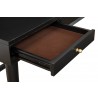 Alpine Furniture Flynn Large Desk in Black - Drawer Opened