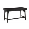 Alpine Furniture Flynn Large Desk in Black - Back Angled