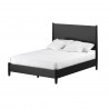 Flynn Full Size Panel Bed in Black - Angled View