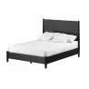 Flynn Full Size Panel Bed in Black - Angled View - Flynn Full Size Panel Bed in Black - Angled View